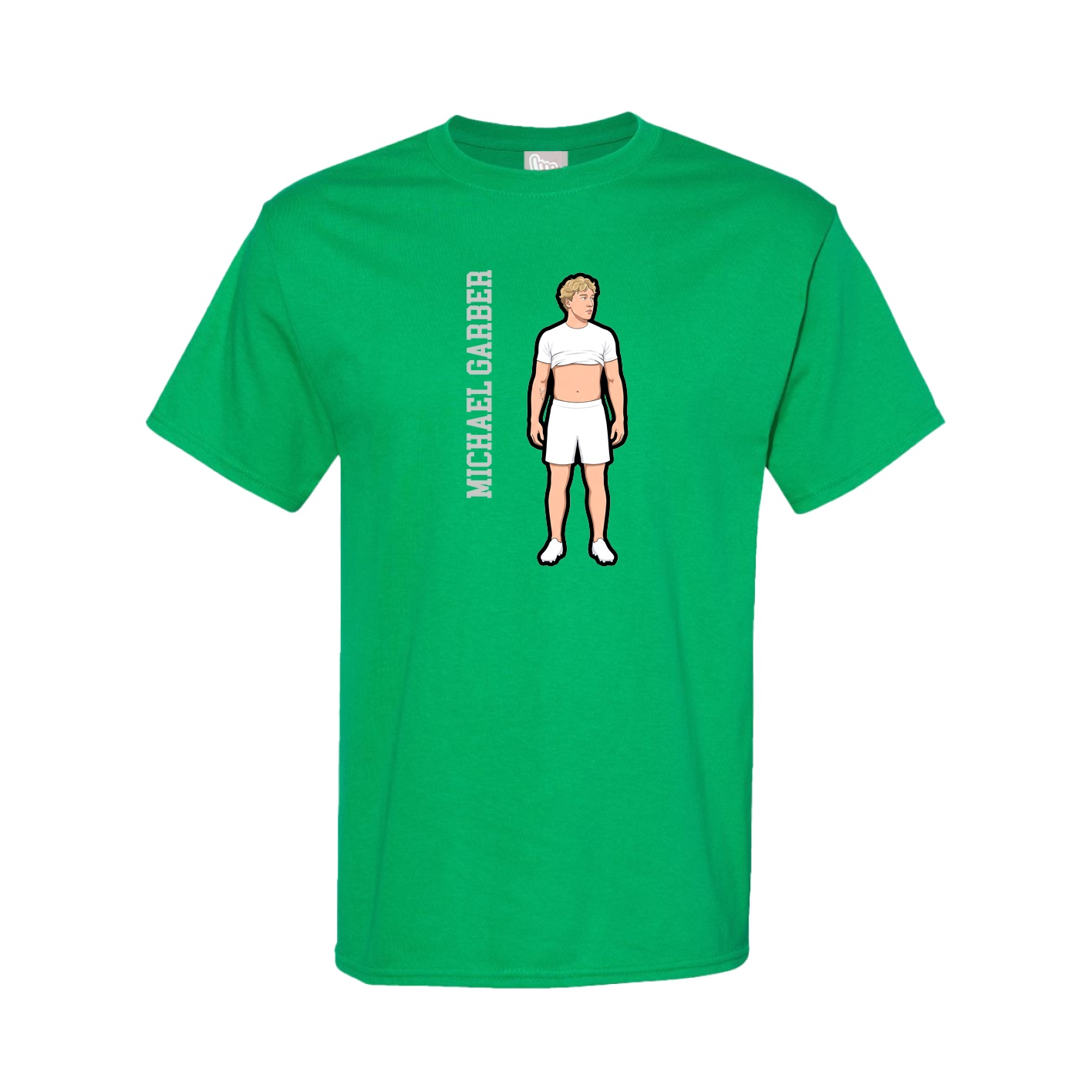 Youth Tee — Name Vertical in Green
