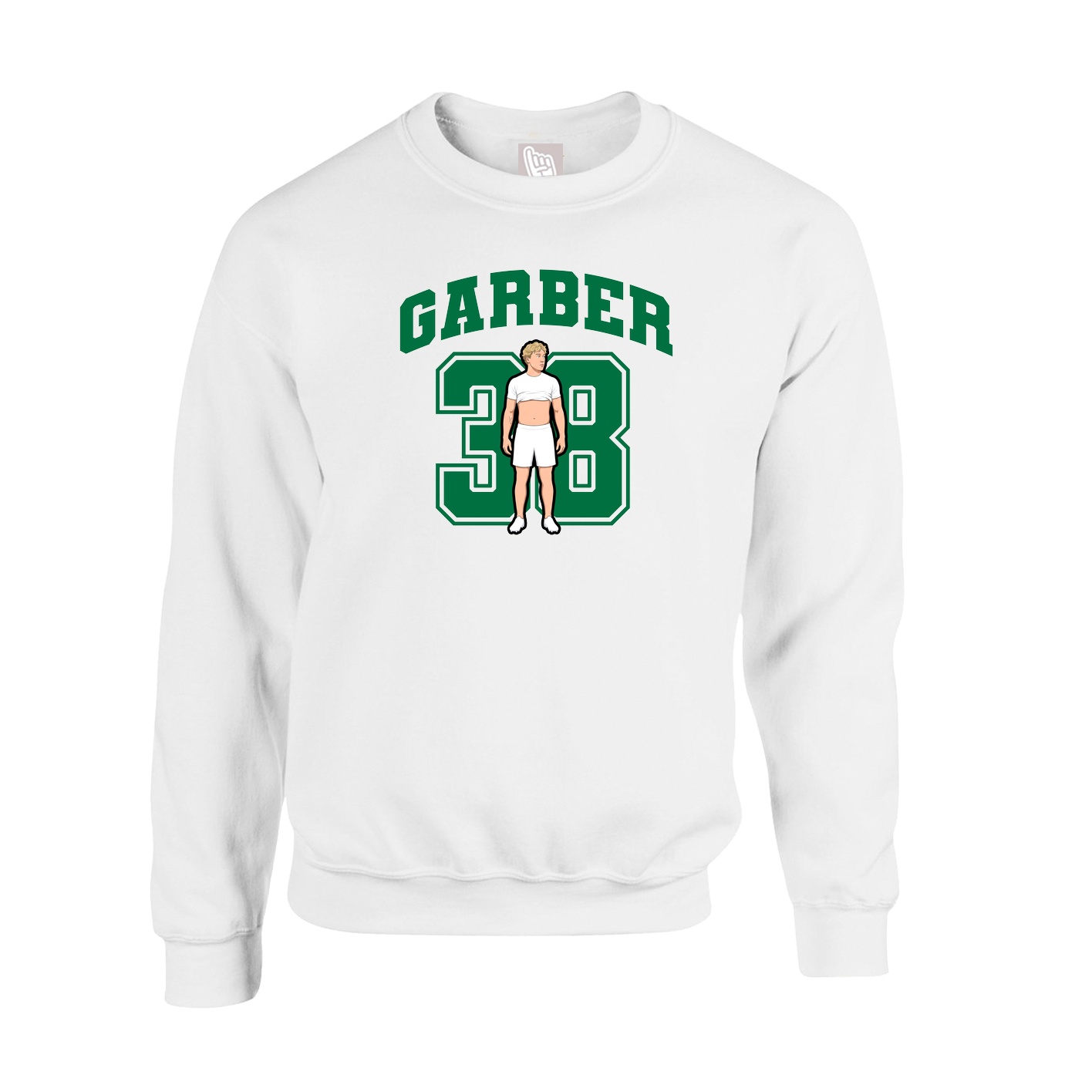 Fleece Crew — Number in White