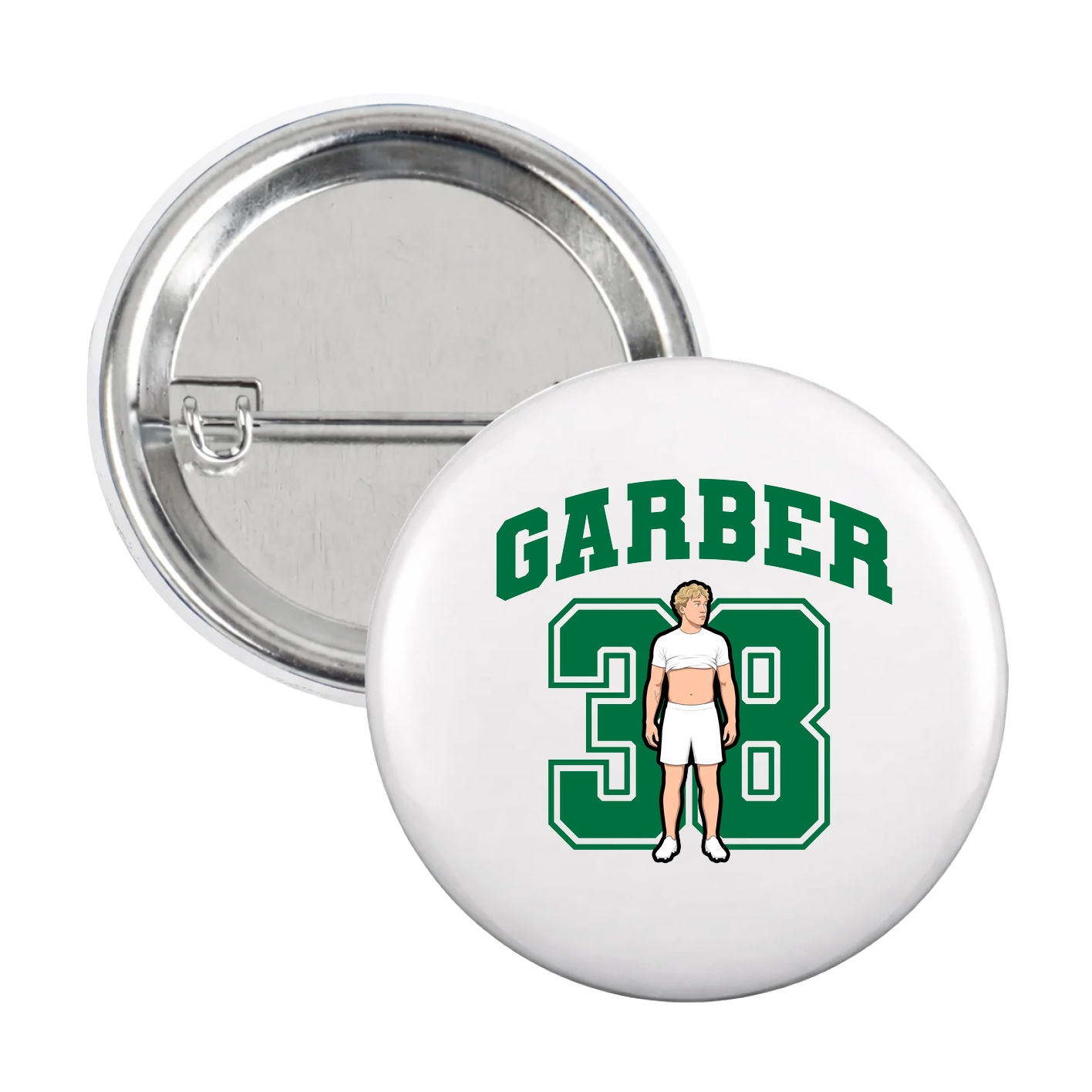 Game Day Button — Number in White