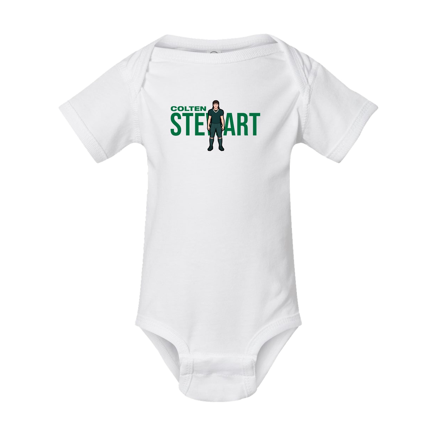 Baby Onesie — Player Name in White