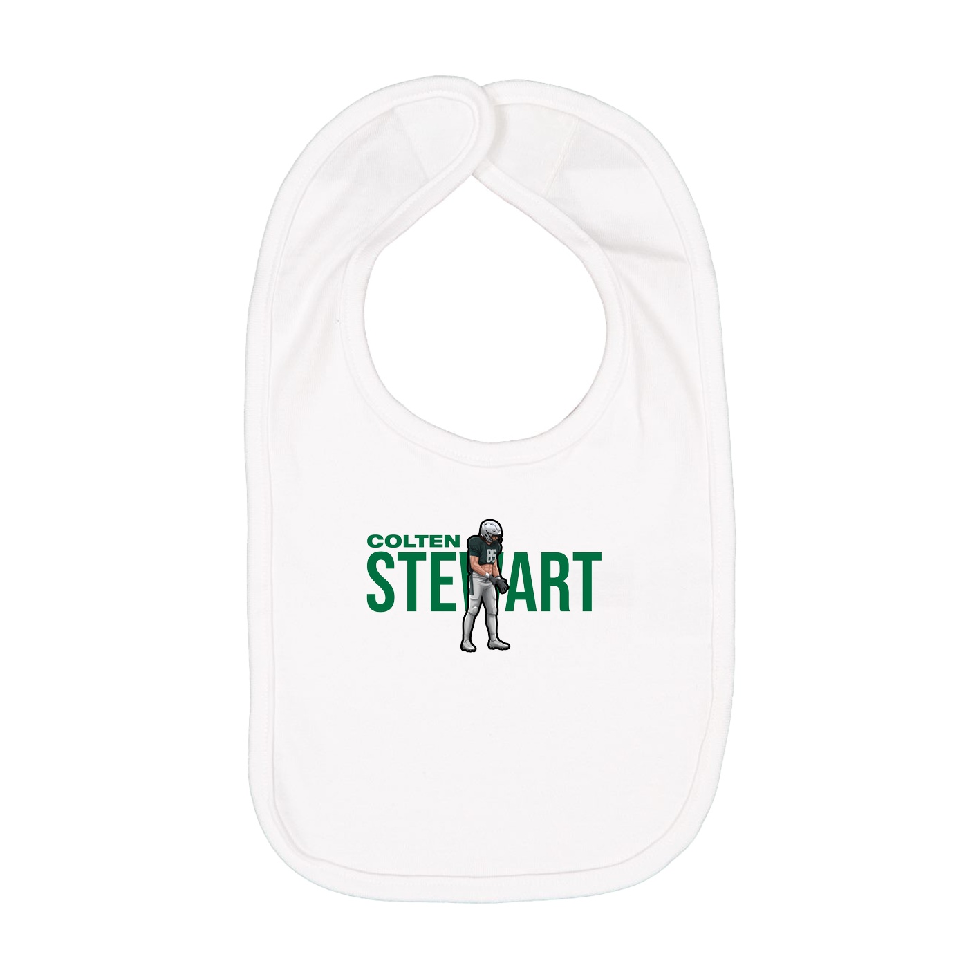 Infant Bib — Player Name in White