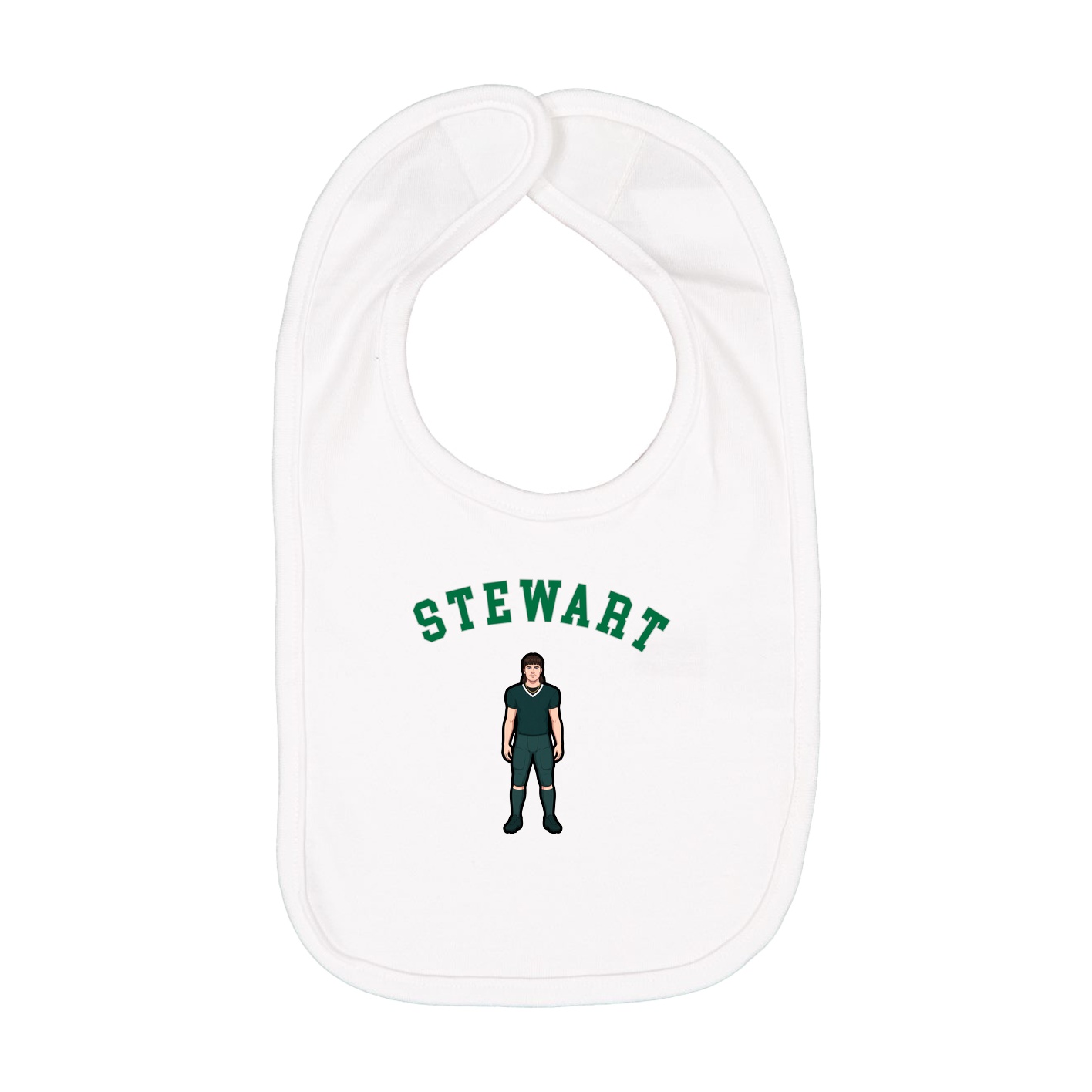 Infant Bib — Shirsey Arch in White
