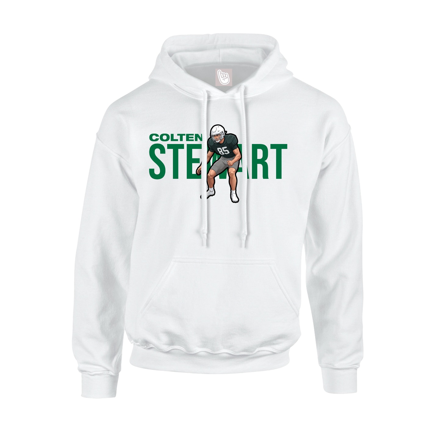 Youth Hoodie — Player Name in White