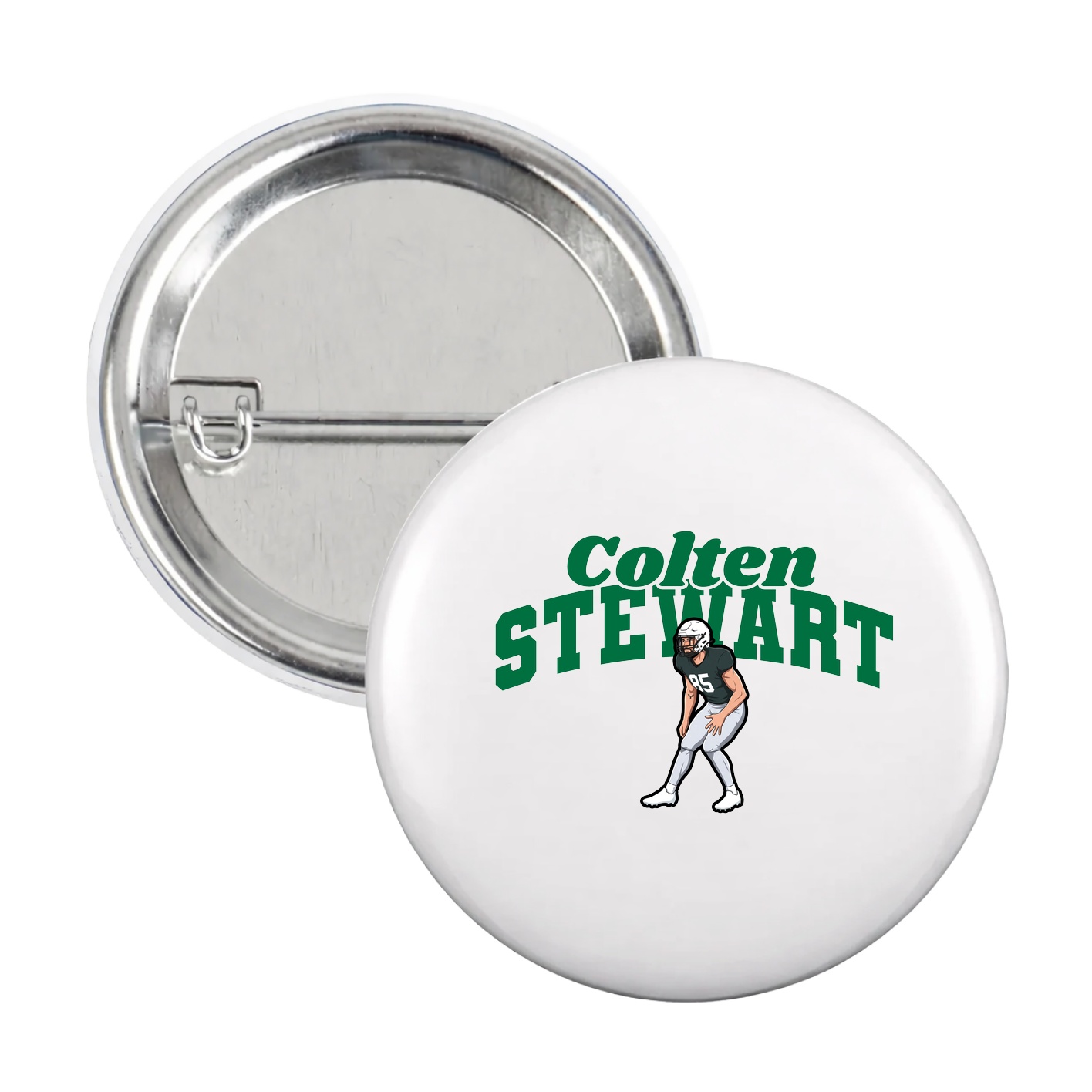 Game Day Button — Signature Arch in White