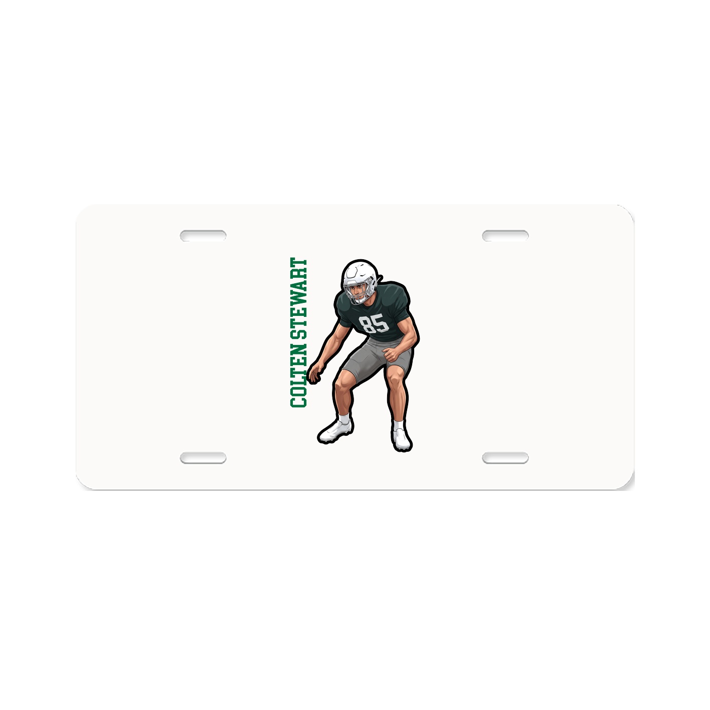 License Plate — Name Vertical in Classic