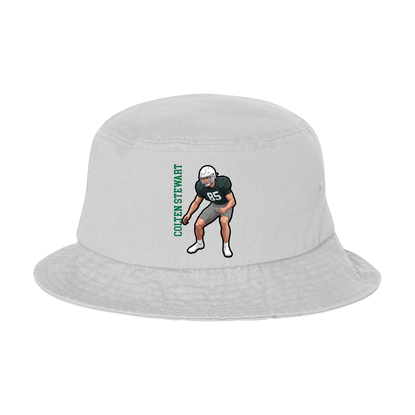Bucket Cap — Name Vertical in White