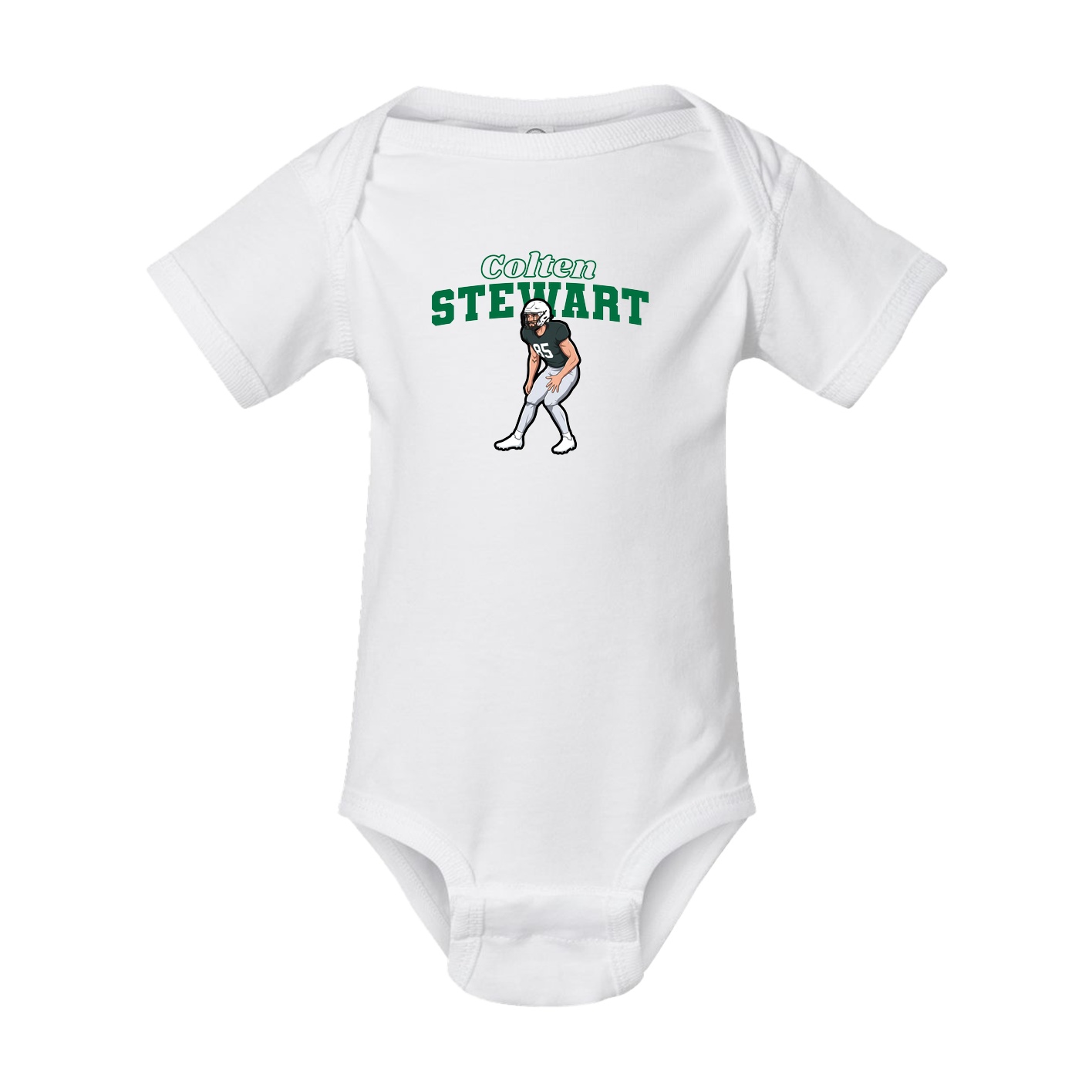 Baby Onesie — Name Arch in White