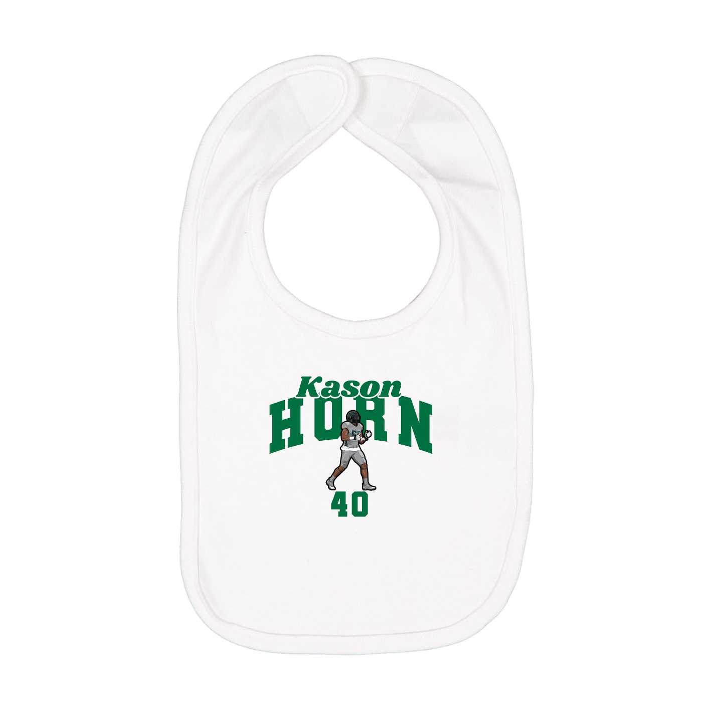 Infant Bib — Signature Arch in White