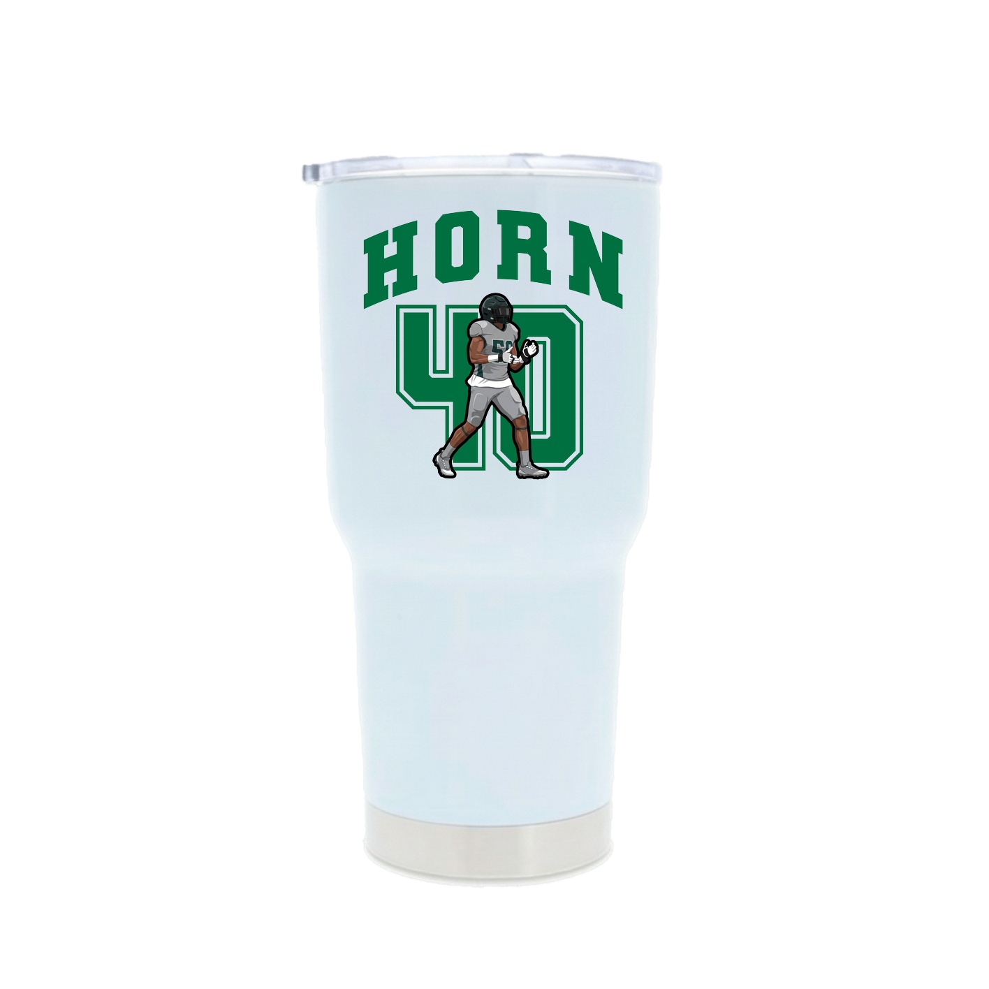 30oz Stainless Steel Tumbler — Number in White