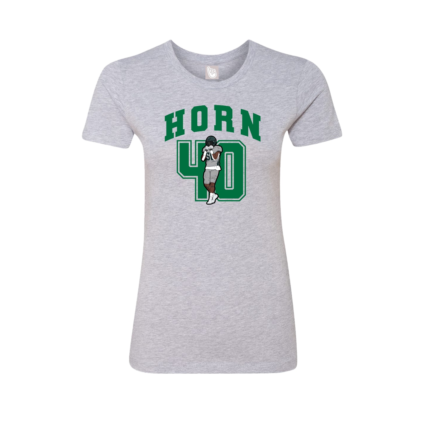 Fitted Women's Tee — Number in Grey
