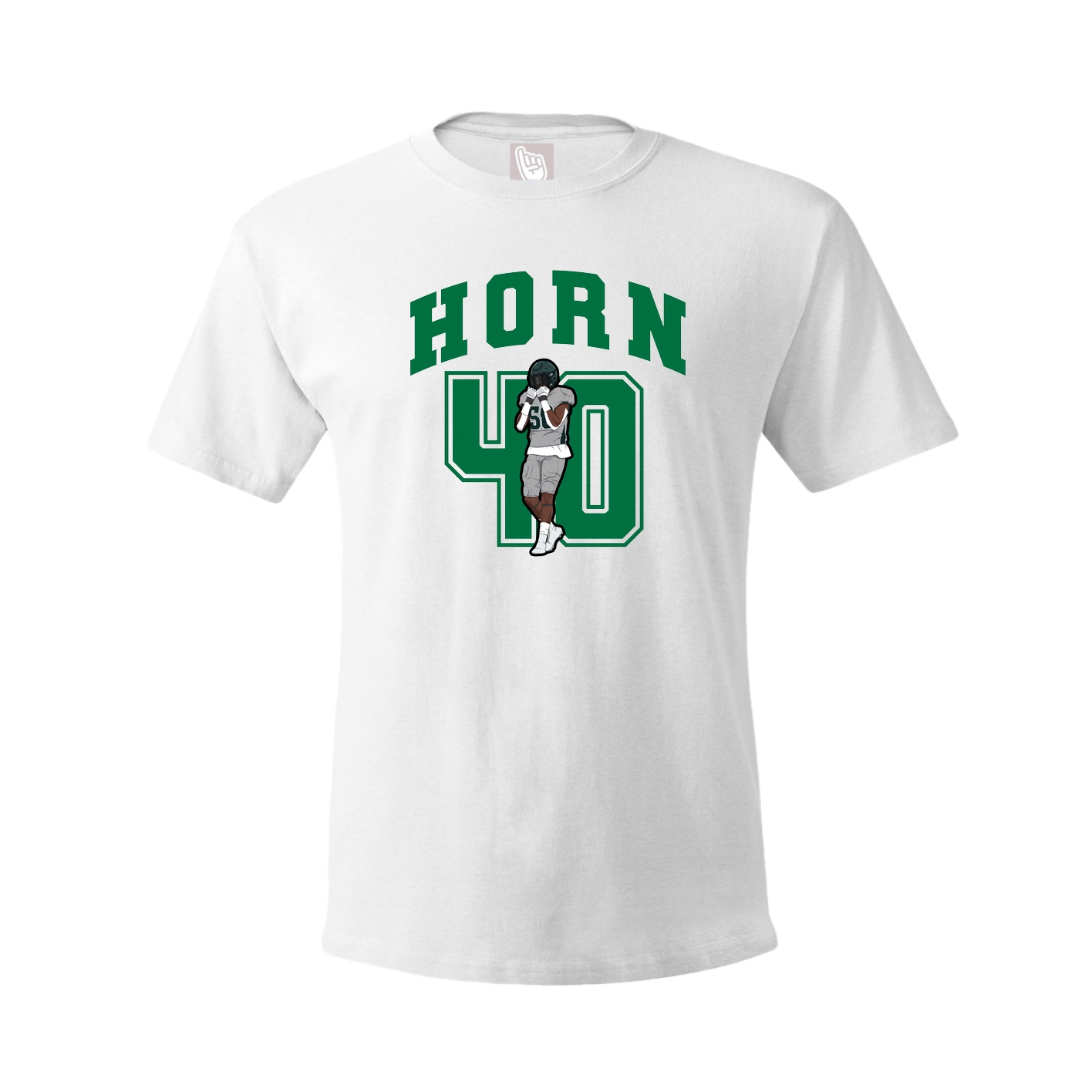 Youth Tee — Number in White