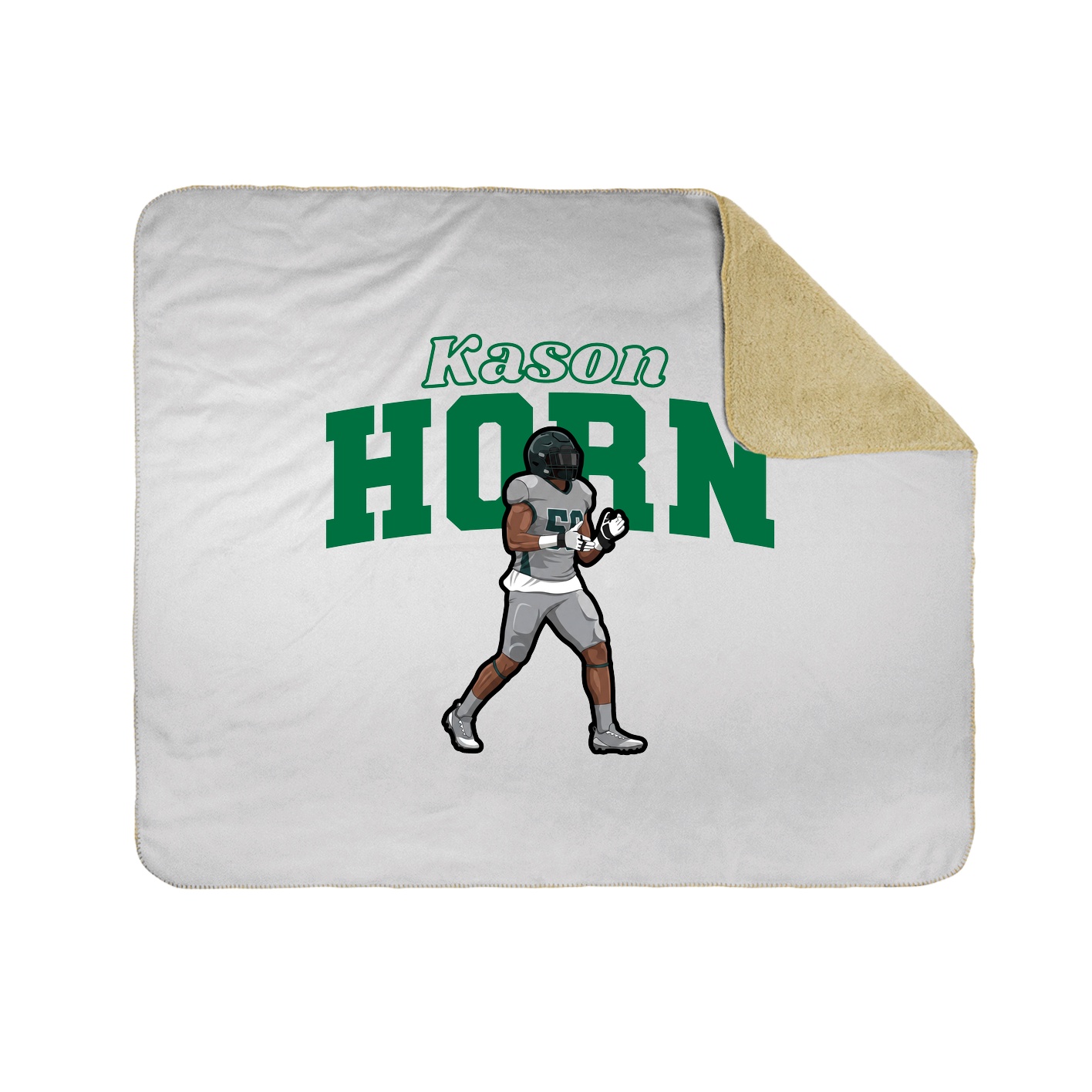 Throw Blanket — Name Arch in White