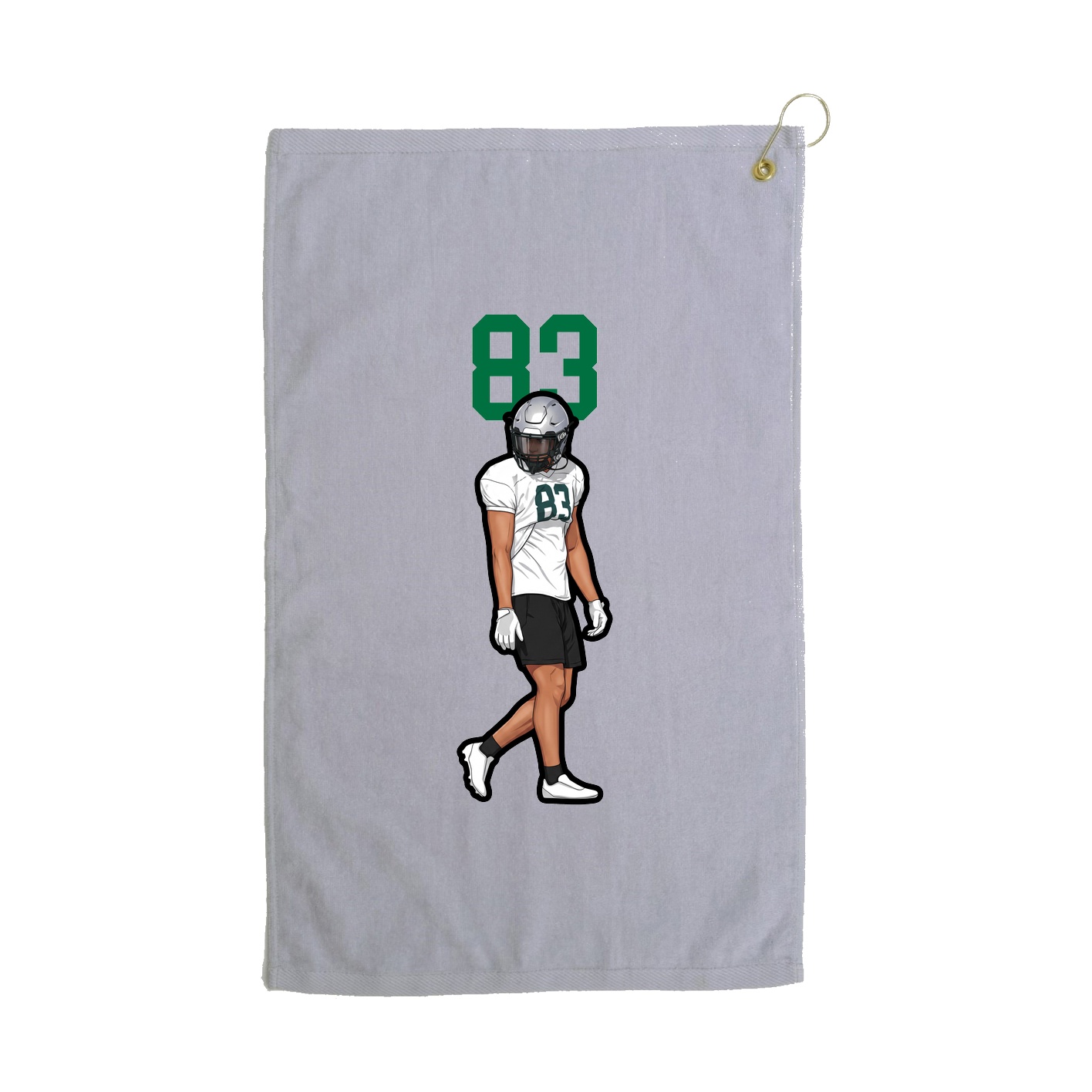 Golf Towel — Number Top in Grey