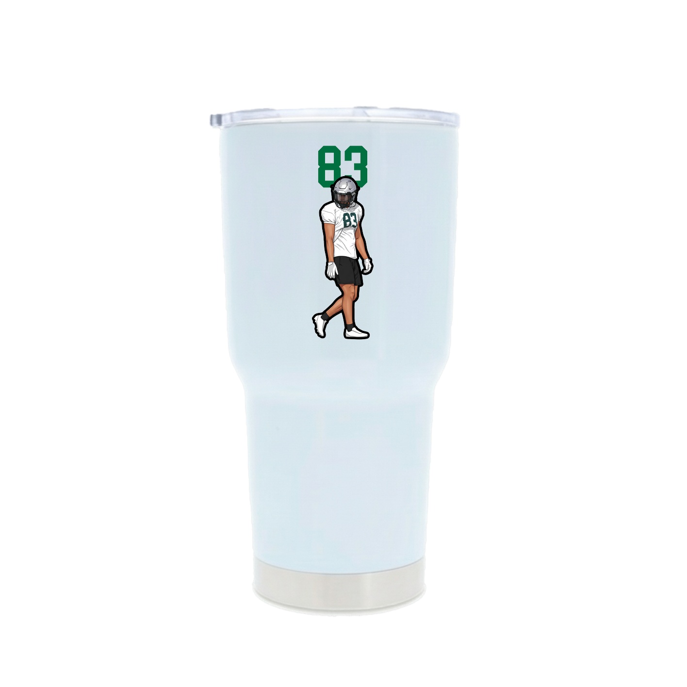 30oz Stainless Steel Tumbler — Number Top in White