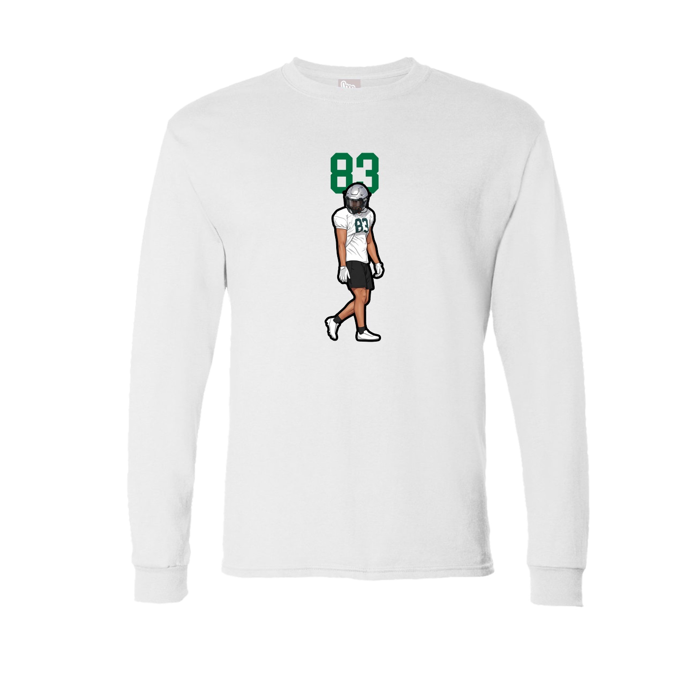 Long Sleeve Tee — Number Top in White