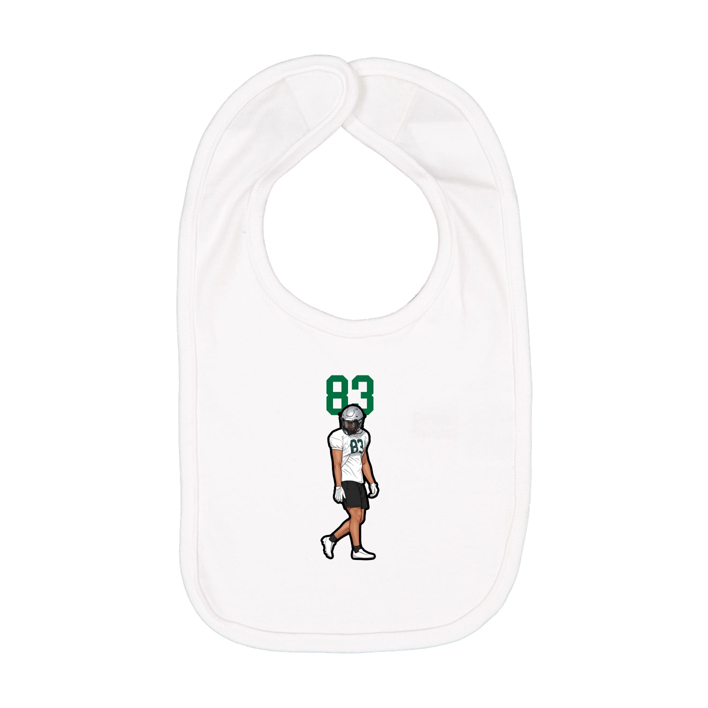 Infant Bib — Number Top in White