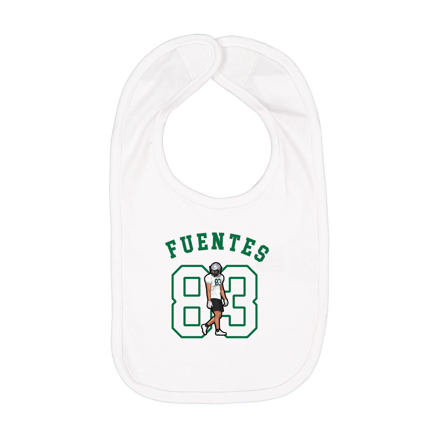 Infant Bib — Shirsey Arch in White