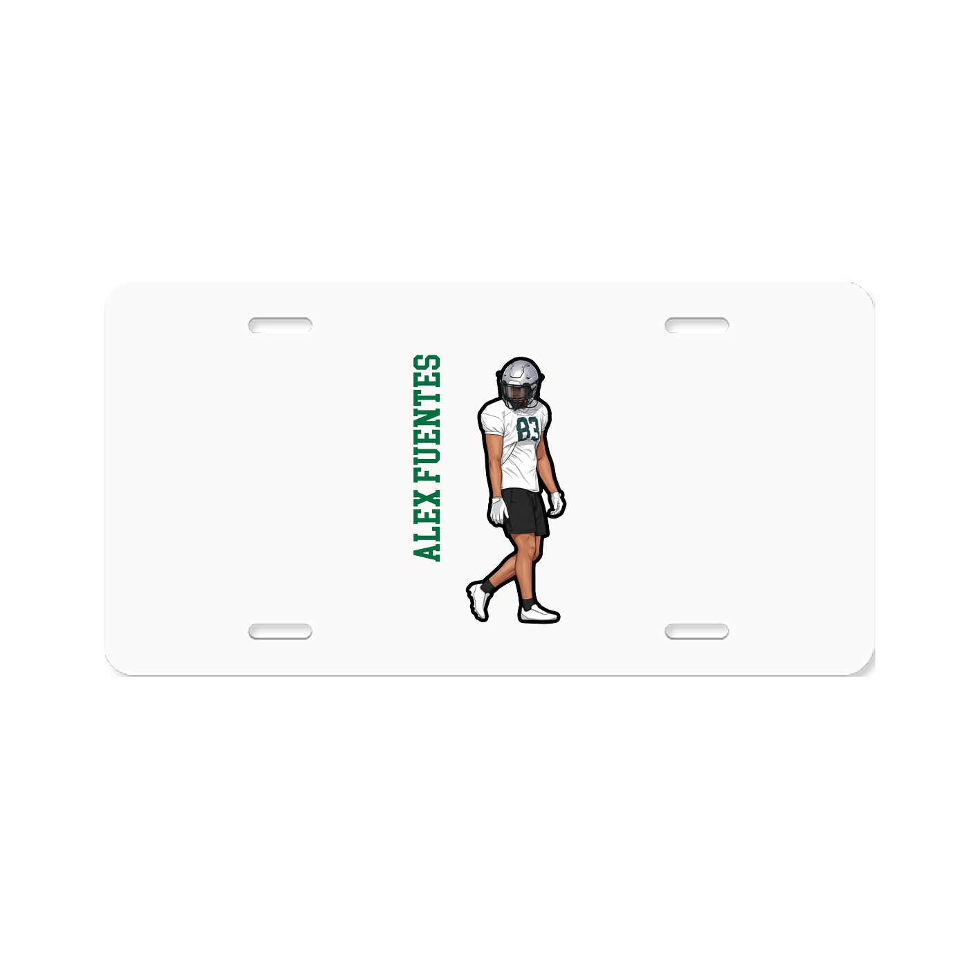License Plate — Name Vertical in Classic