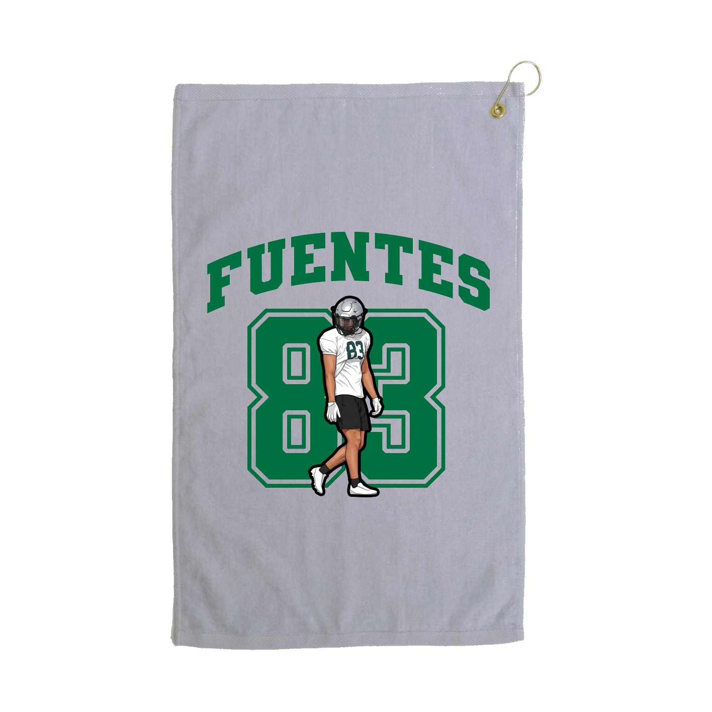 Golf Towel — Number in Grey