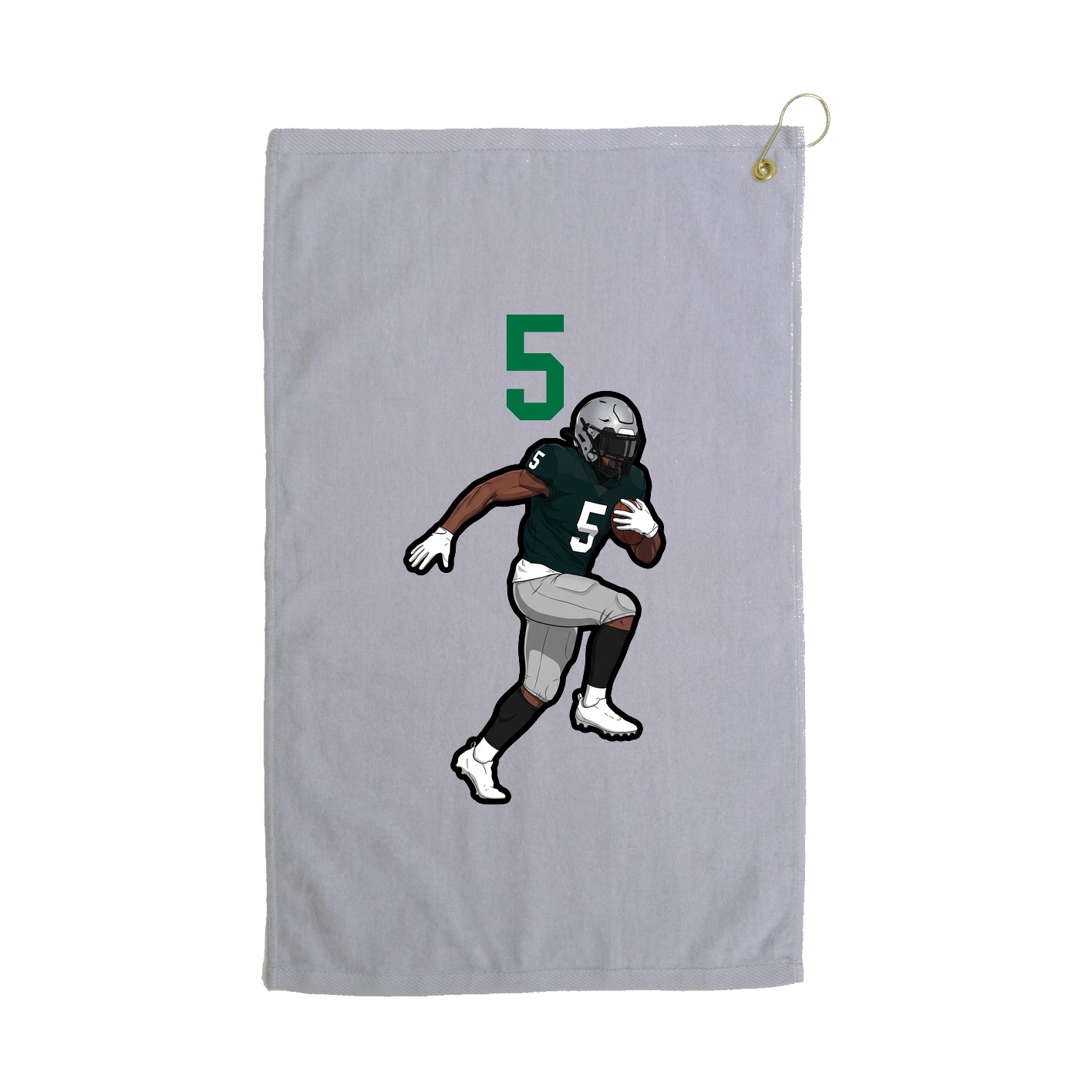 Golf Towel — Number Top in Grey