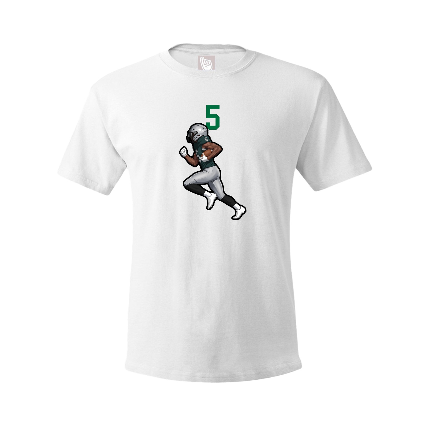 Youth Tee — Number Top in White
