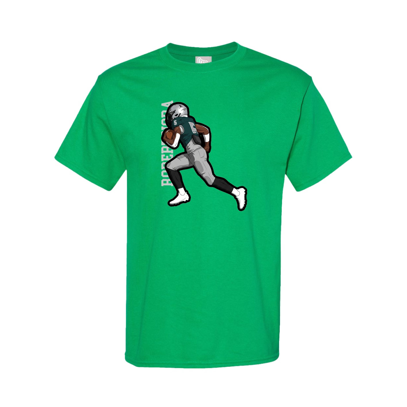 Youth Tee — Name Vertical in Green