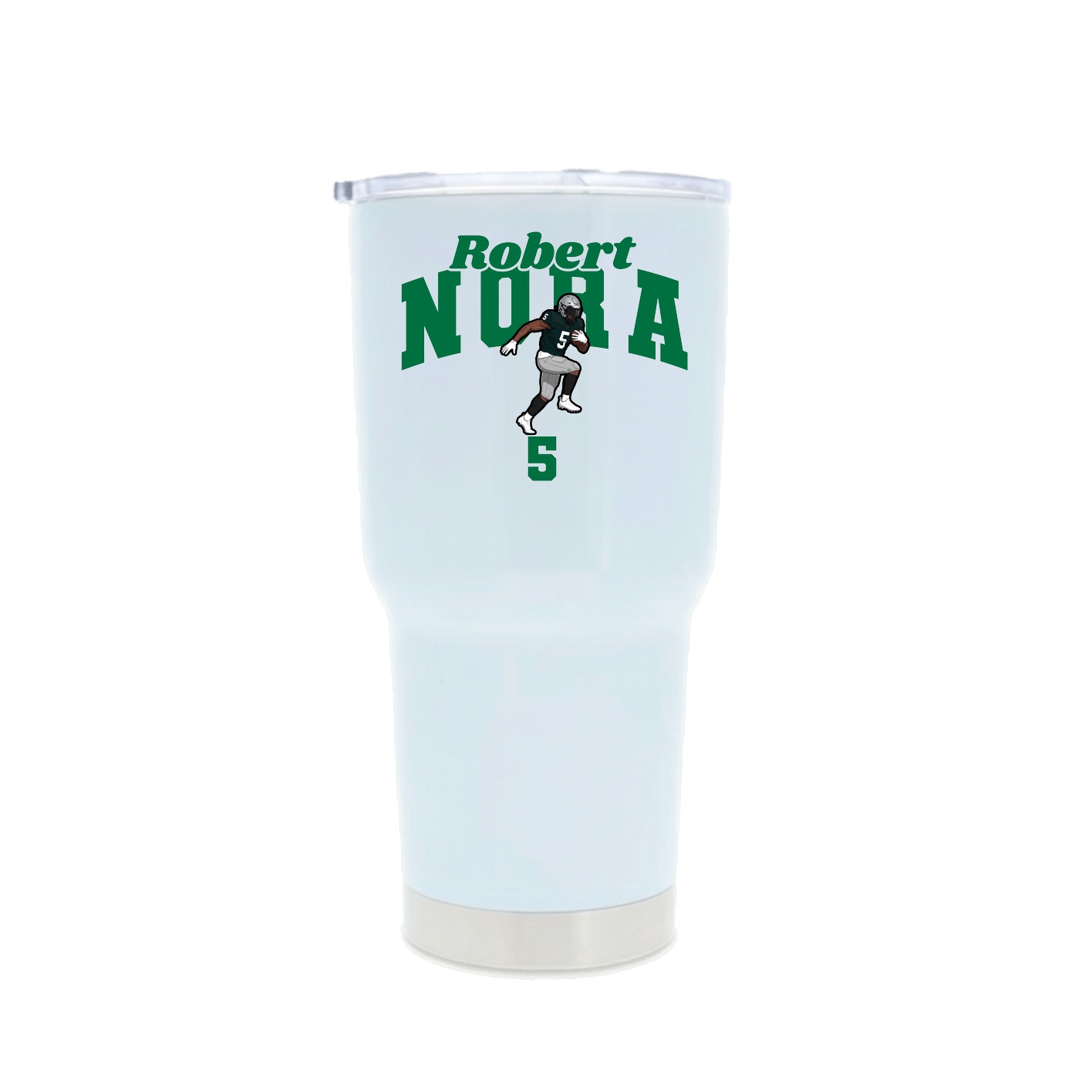 30oz Stainless Steel Tumbler — Signature Arch in White