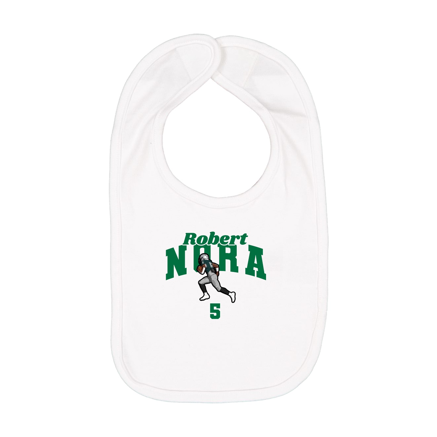 Infant Bib — Signature Arch in White