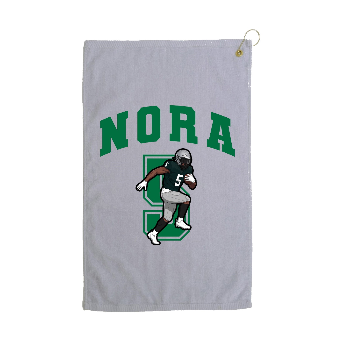 Golf Towel — Number in Grey