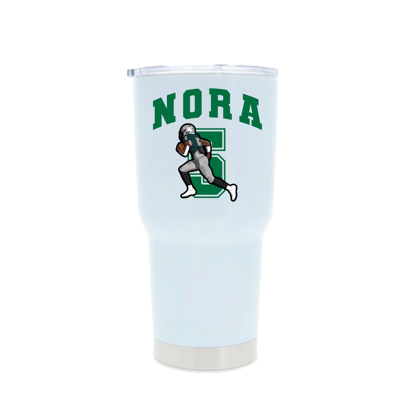 30oz Stainless Steel Tumbler — Number in White