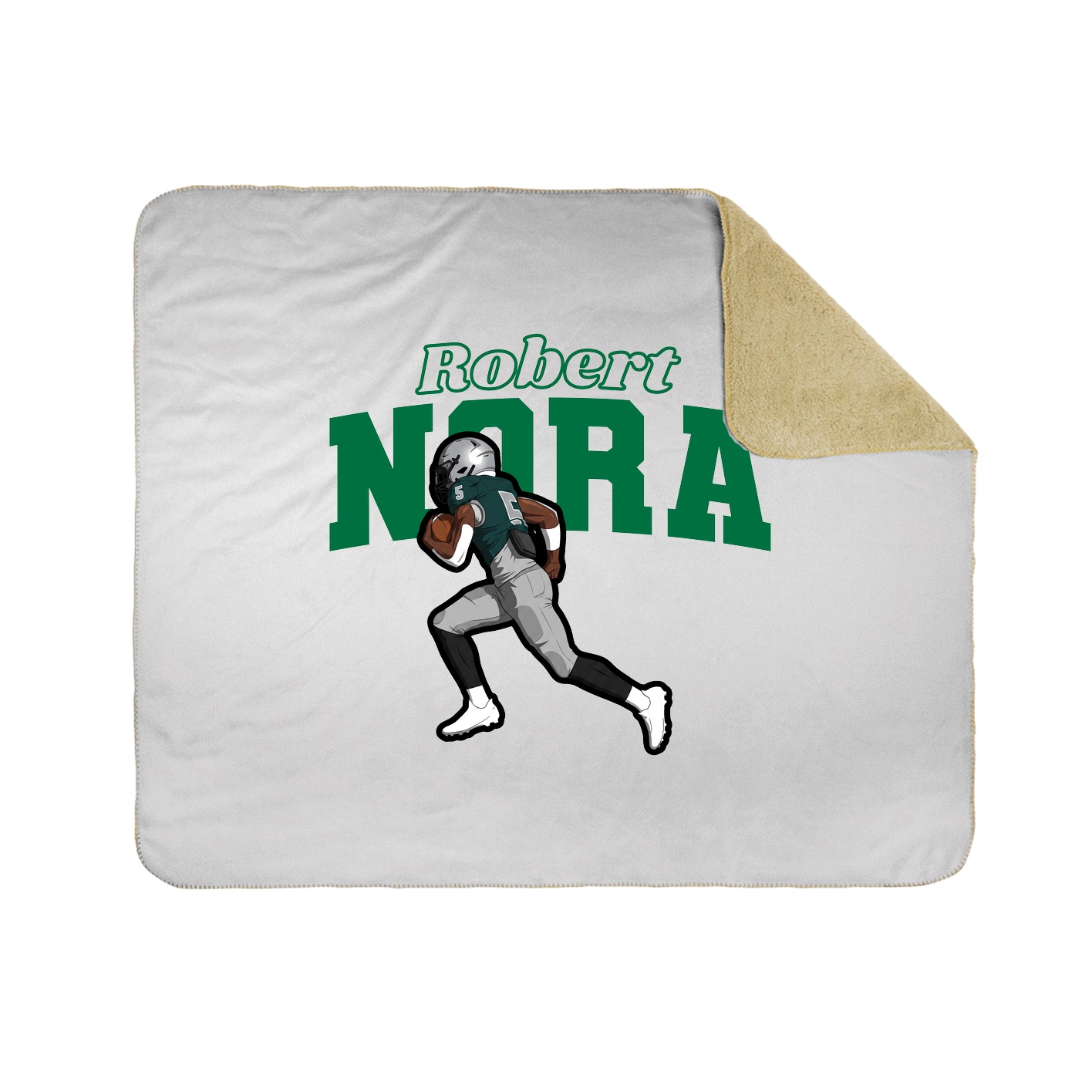 Throw Blanket — Name Arch in White