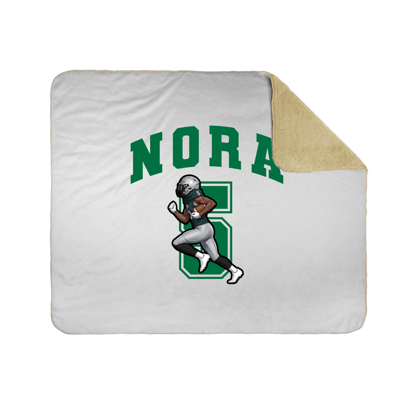 Throw Blanket — Number in White