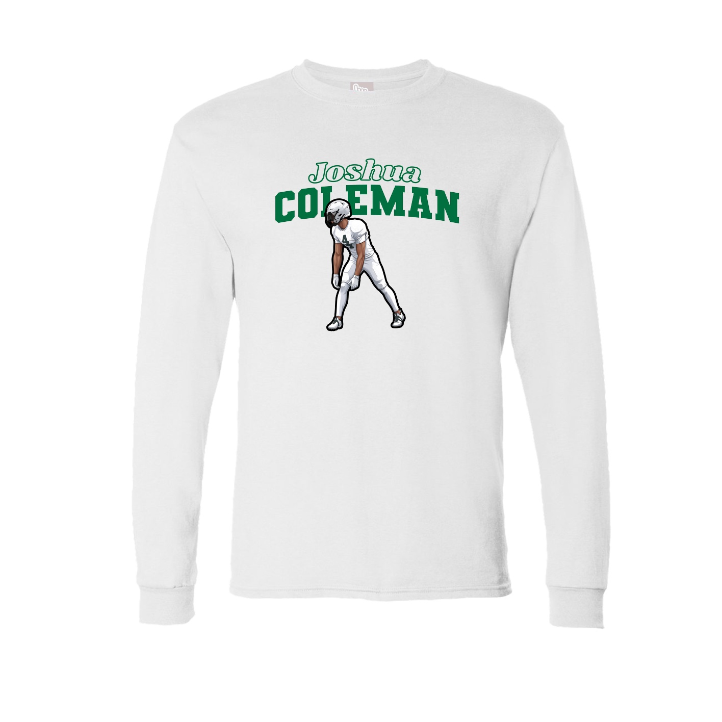 Long Sleeve Tee — Name Arch in White