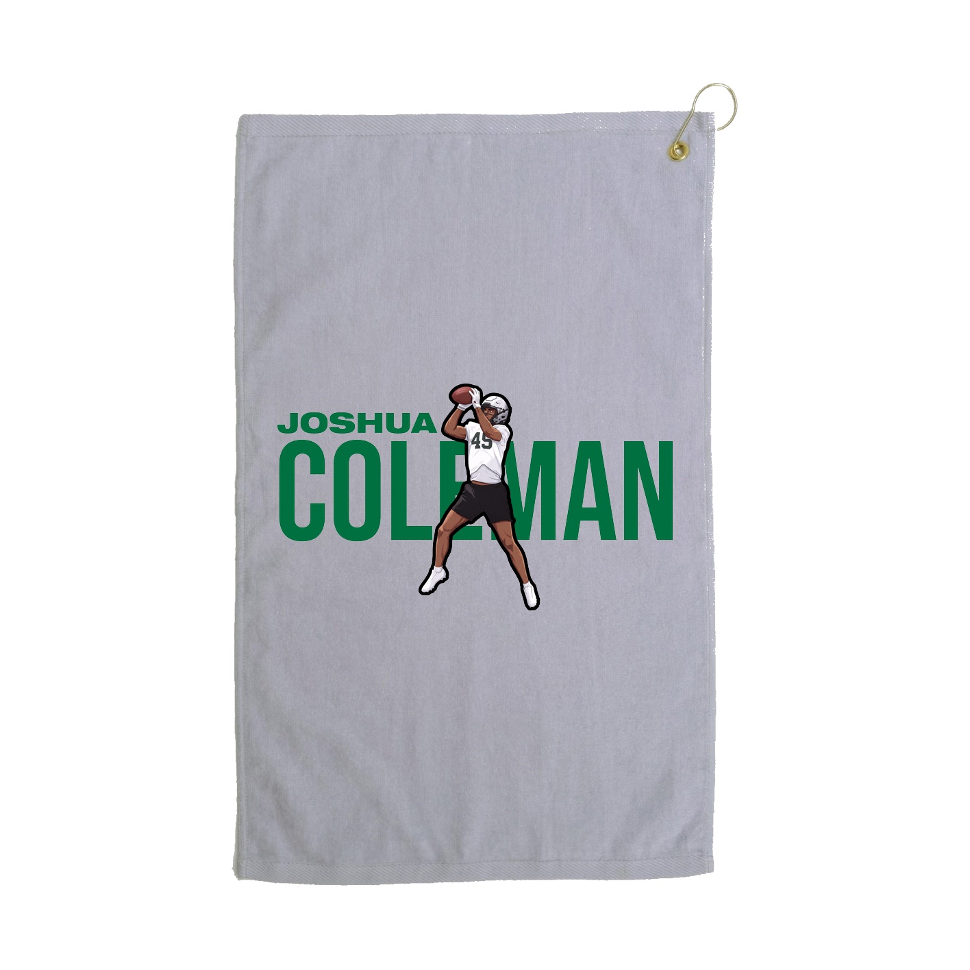 Golf Towel — Player Name in Grey