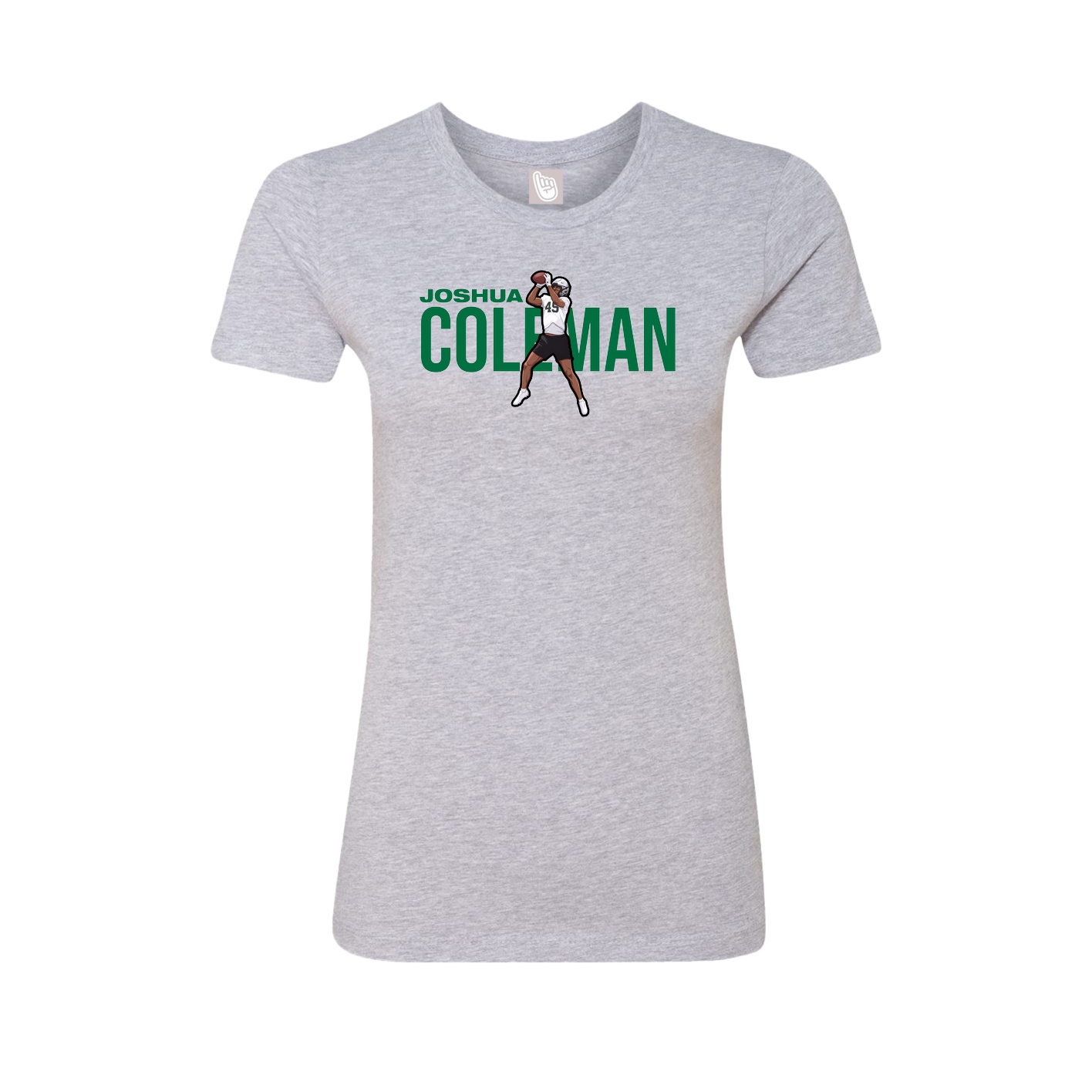 Fitted Women's Tee — Player Name in Grey