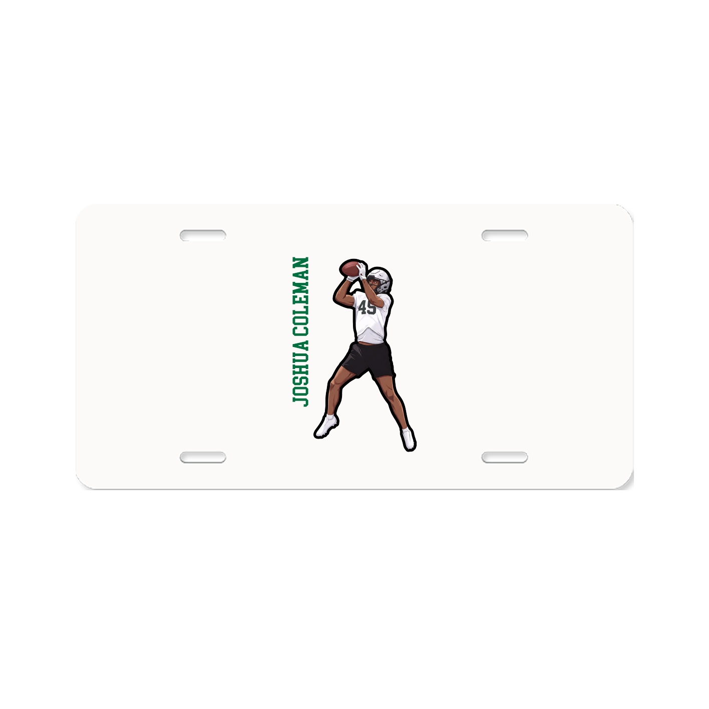 License Plate — Name Vertical in Classic
