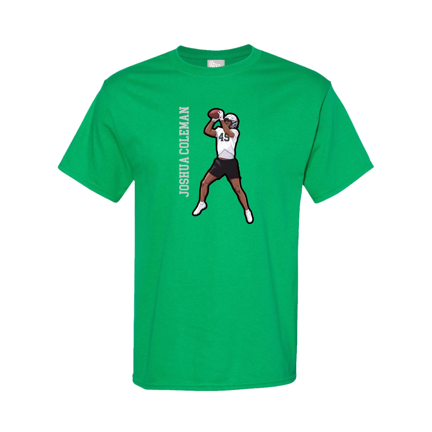 Tee — Name Vertical in Green