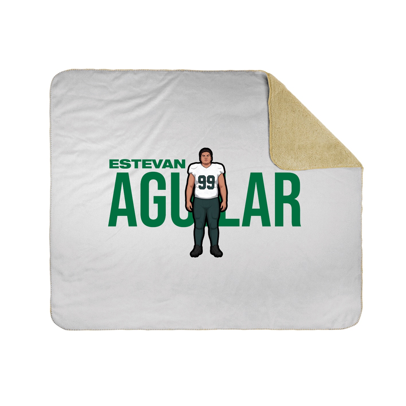Throw Blanket — Player Name in White
