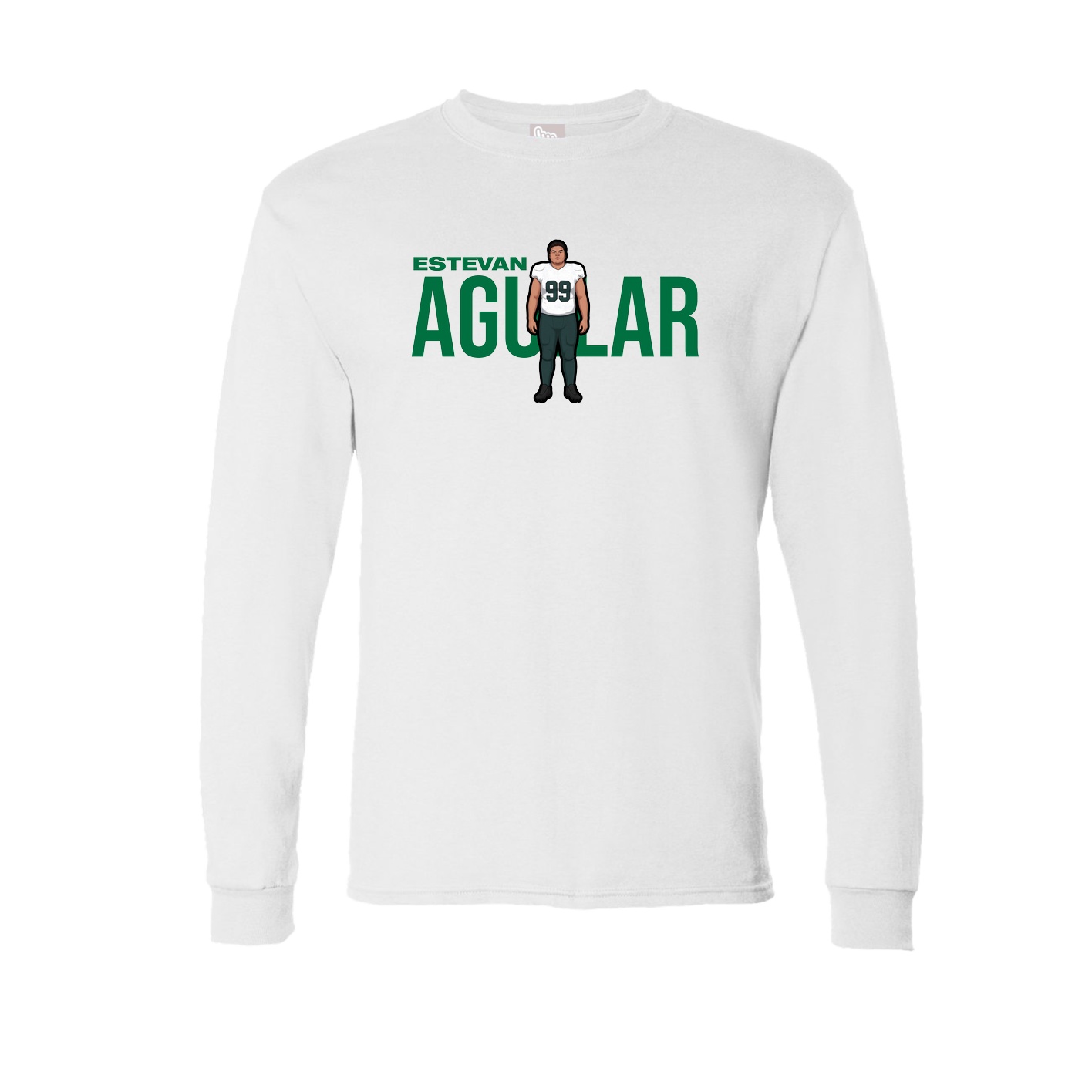 Long Sleeve Tee — Player Name in White