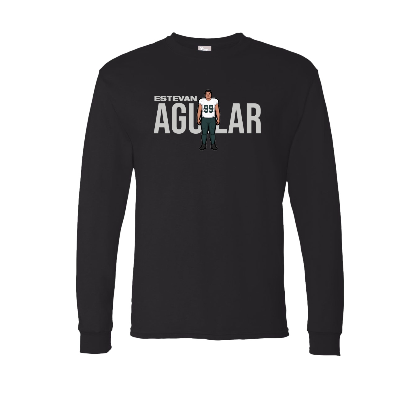 Long Sleeve Tee — Player Name in Black