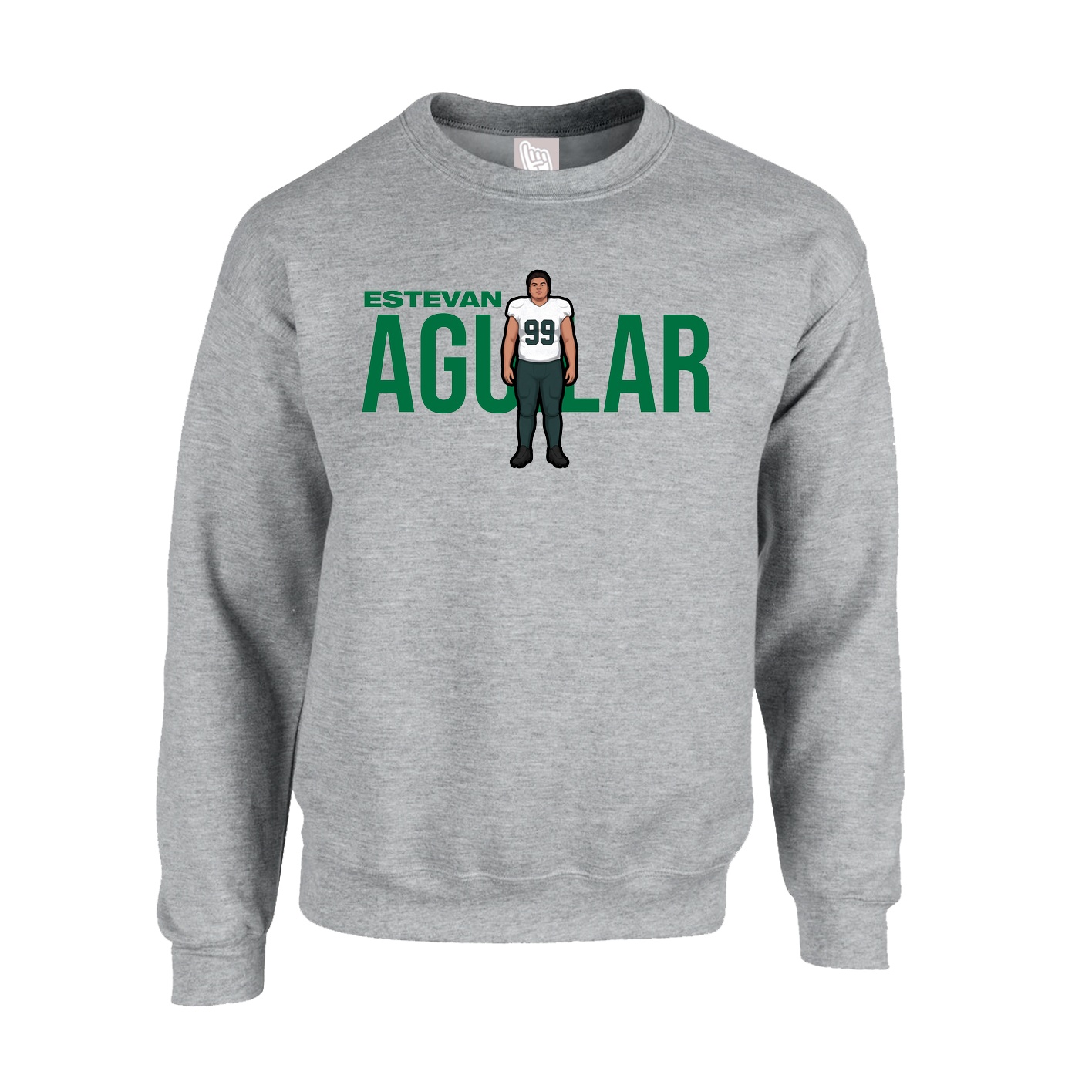 Fleece Crew — Player Name in Grey