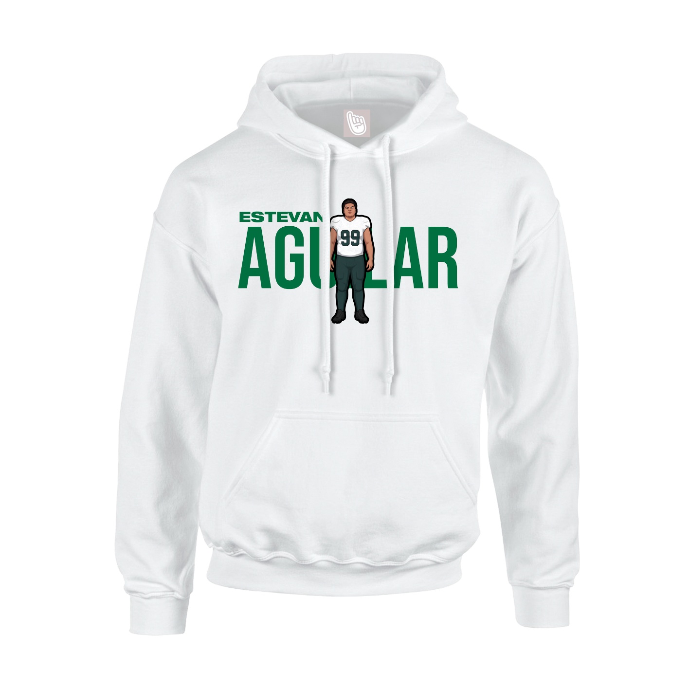 Youth Hoodie — Player Name in White
