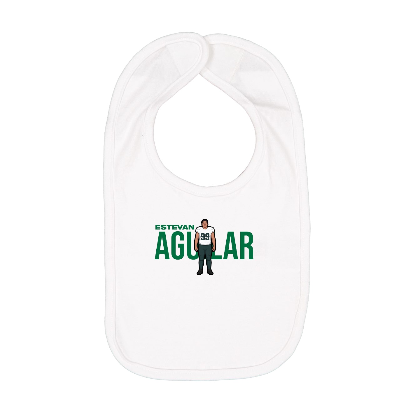 Infant Bib — Player Name in White