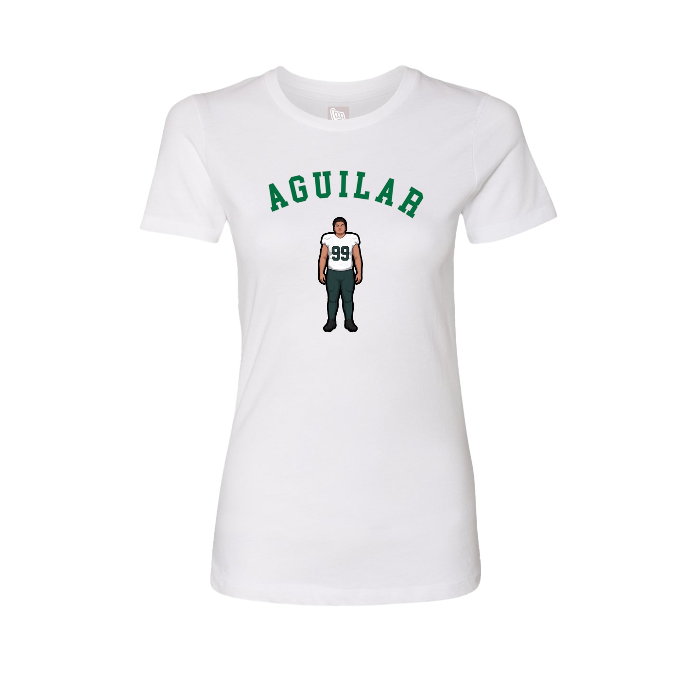 Fitted Women's Tee — Shirsey Arch in White