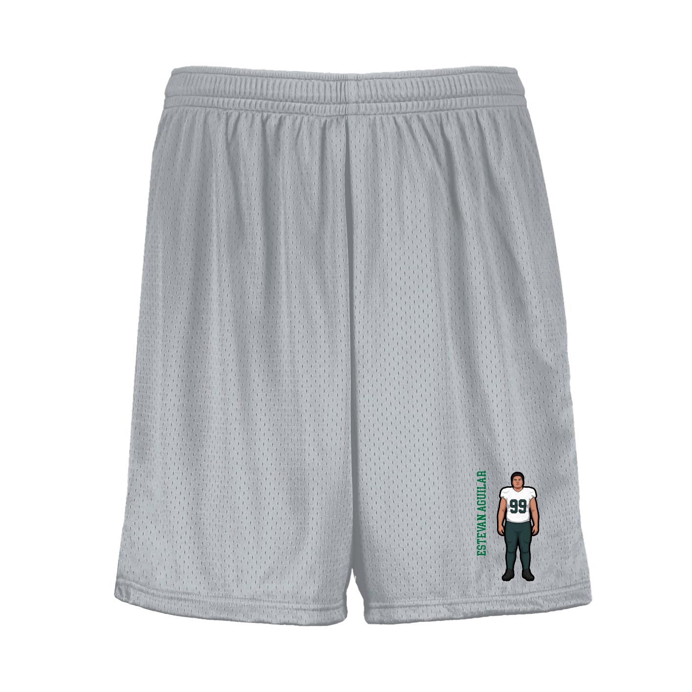 Shorts — Name Vertical in Silver