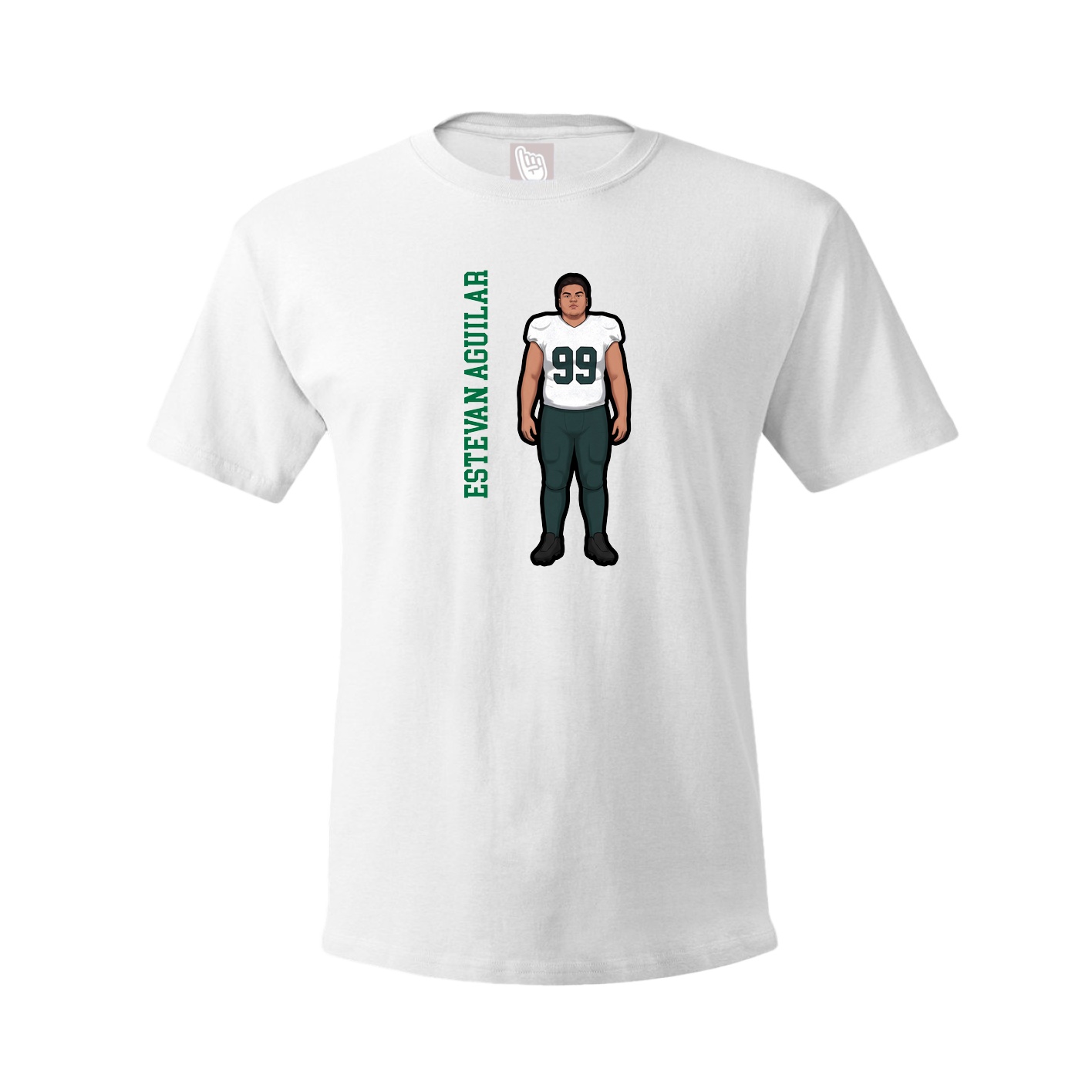Tee — Name Vertical in White