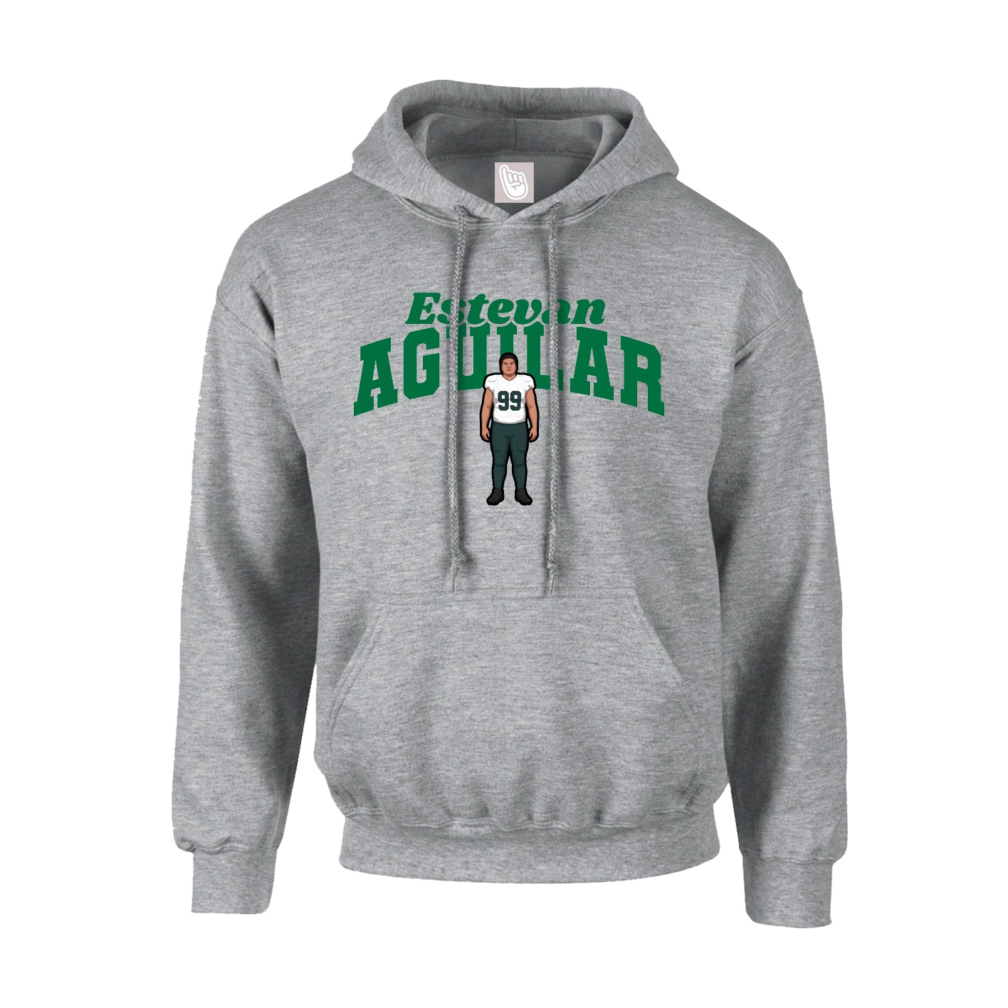 Youth Hoodie — Signature Arch in Grey