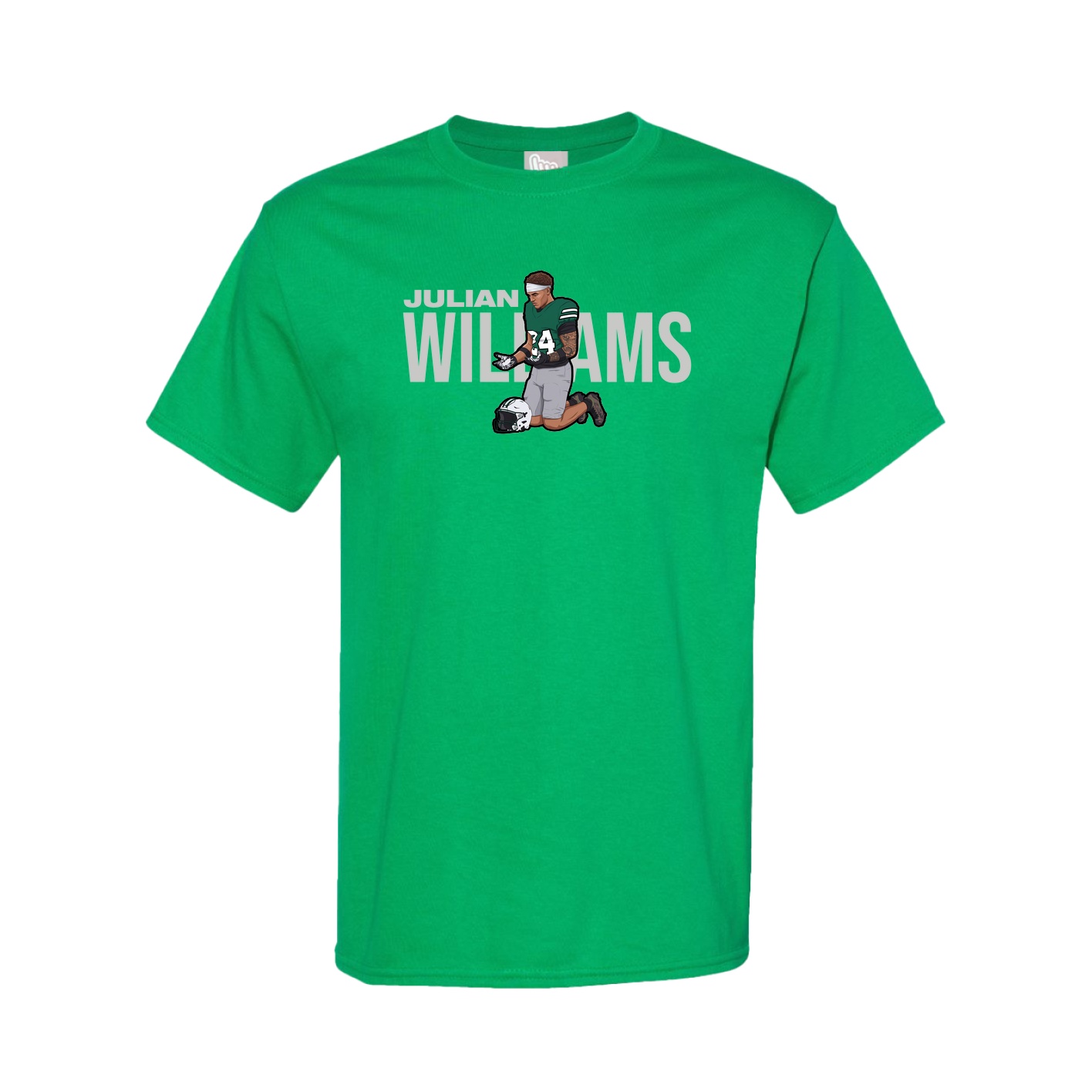 Youth Tee — Player Name in Green