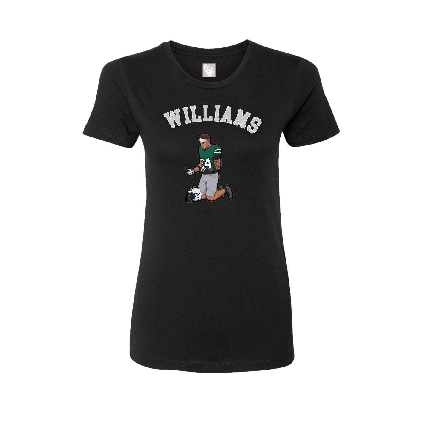 Fitted Women's Tee — Shirsey Arch in Black