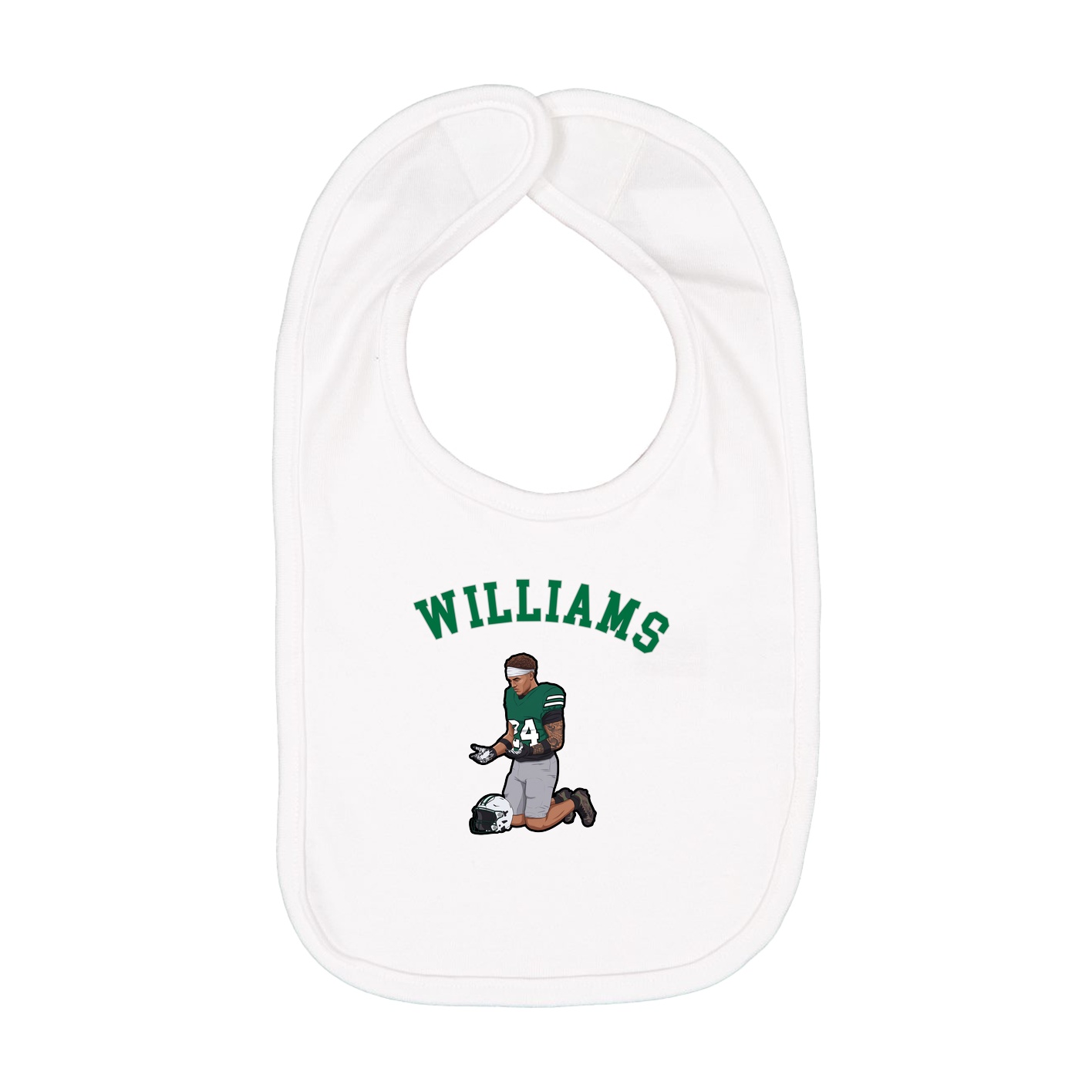 Infant Bib — Shirsey Arch in White